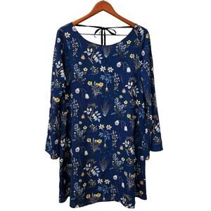 Molly Bracken Women's Flare Sleeve Shift Dress Teal Size L